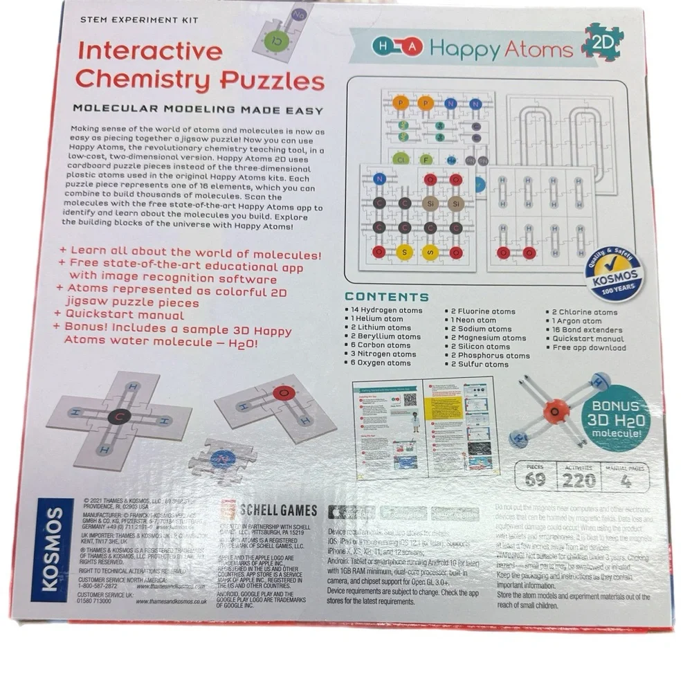 NEW Sealed Happy Atoms STEM Chemistry Learning Kit